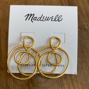 Madewell Gold Plated Scroll Earrings